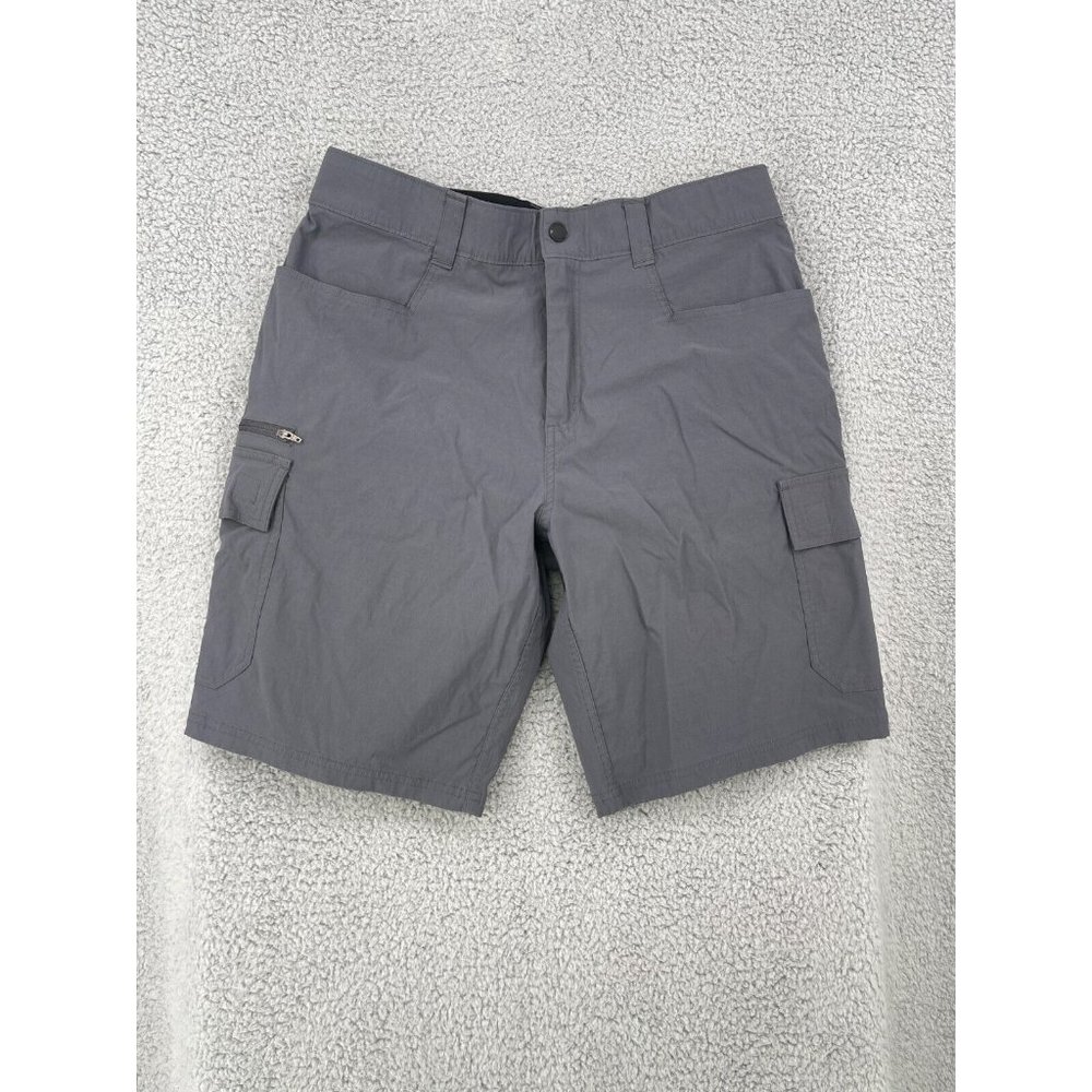 ORVIS Mens Tech Cargo Shorts Stretch Gray 7 Pocket Hiking Fishing Sz 34 X 10